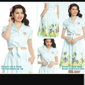 Disney retro style circle skirt and tie top